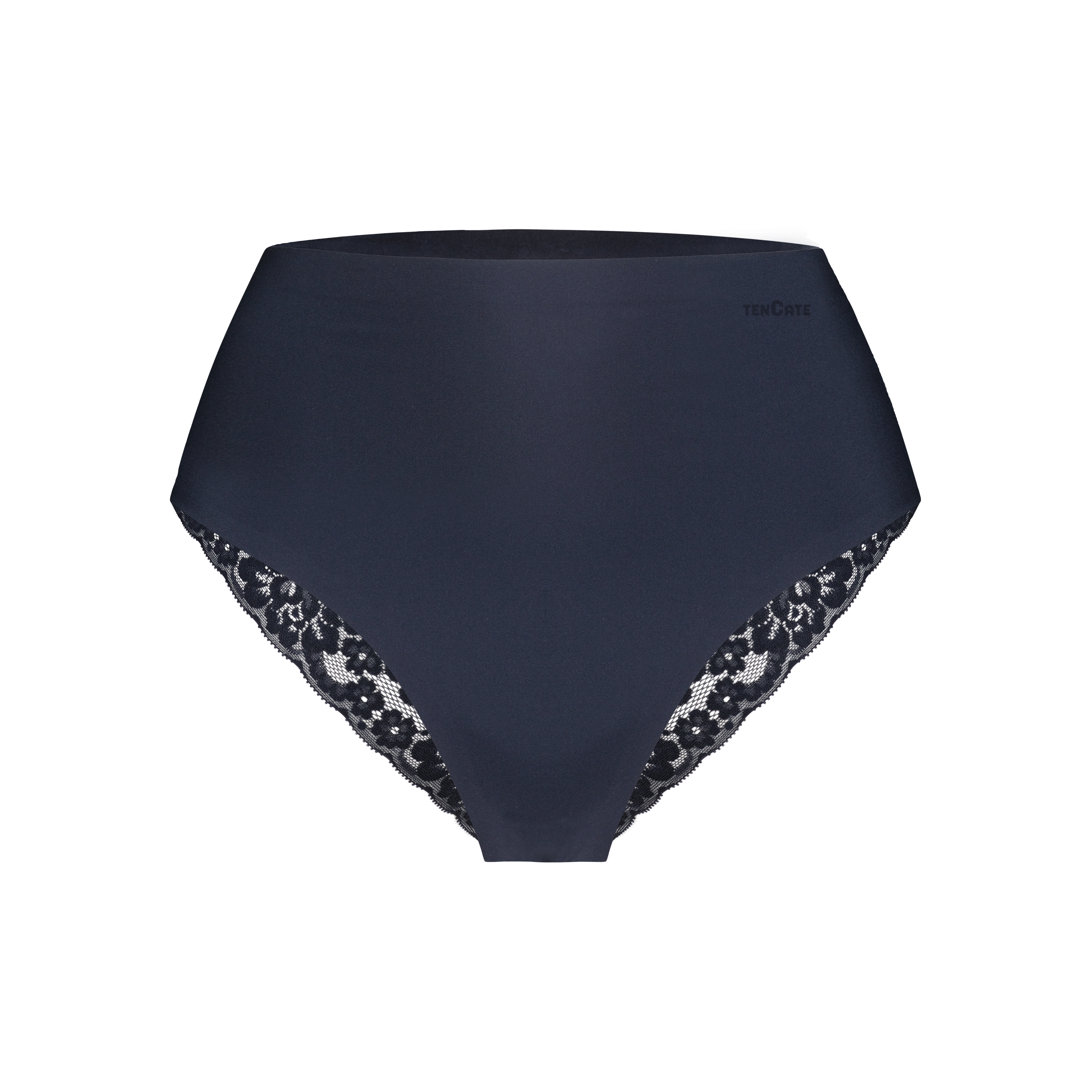 high waist brazilian met kant dark navy