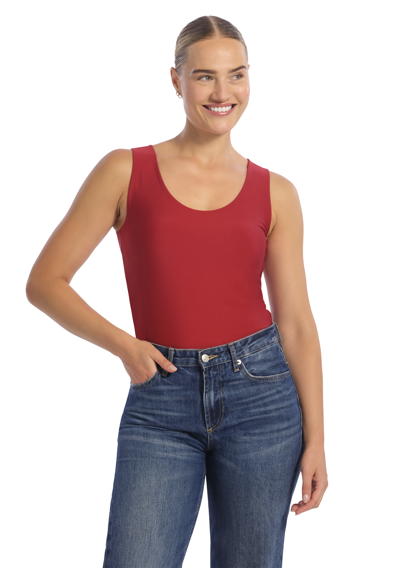 Singlet double layer velvet red