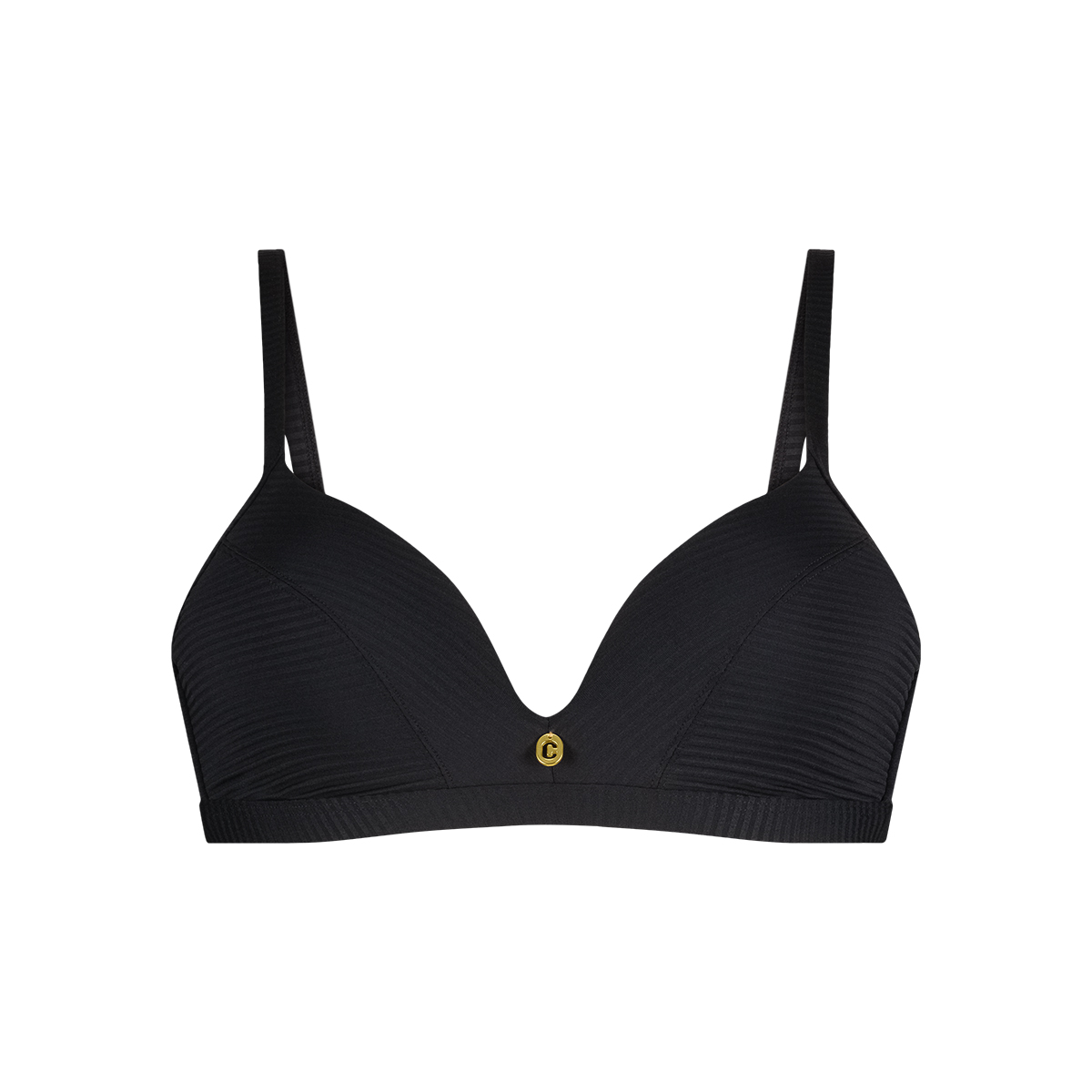 Triangle bikini top zwart