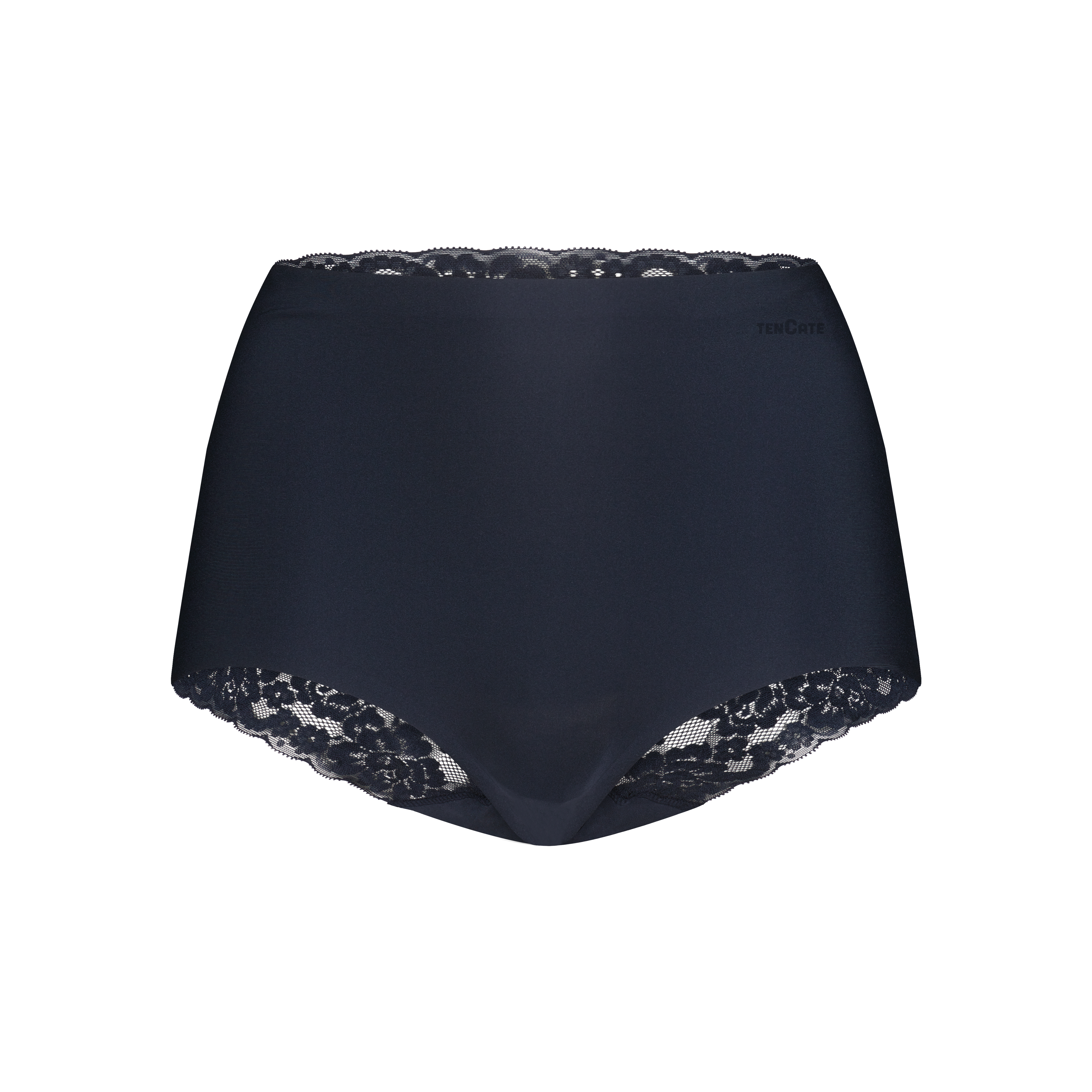 high waist met kant dark navy