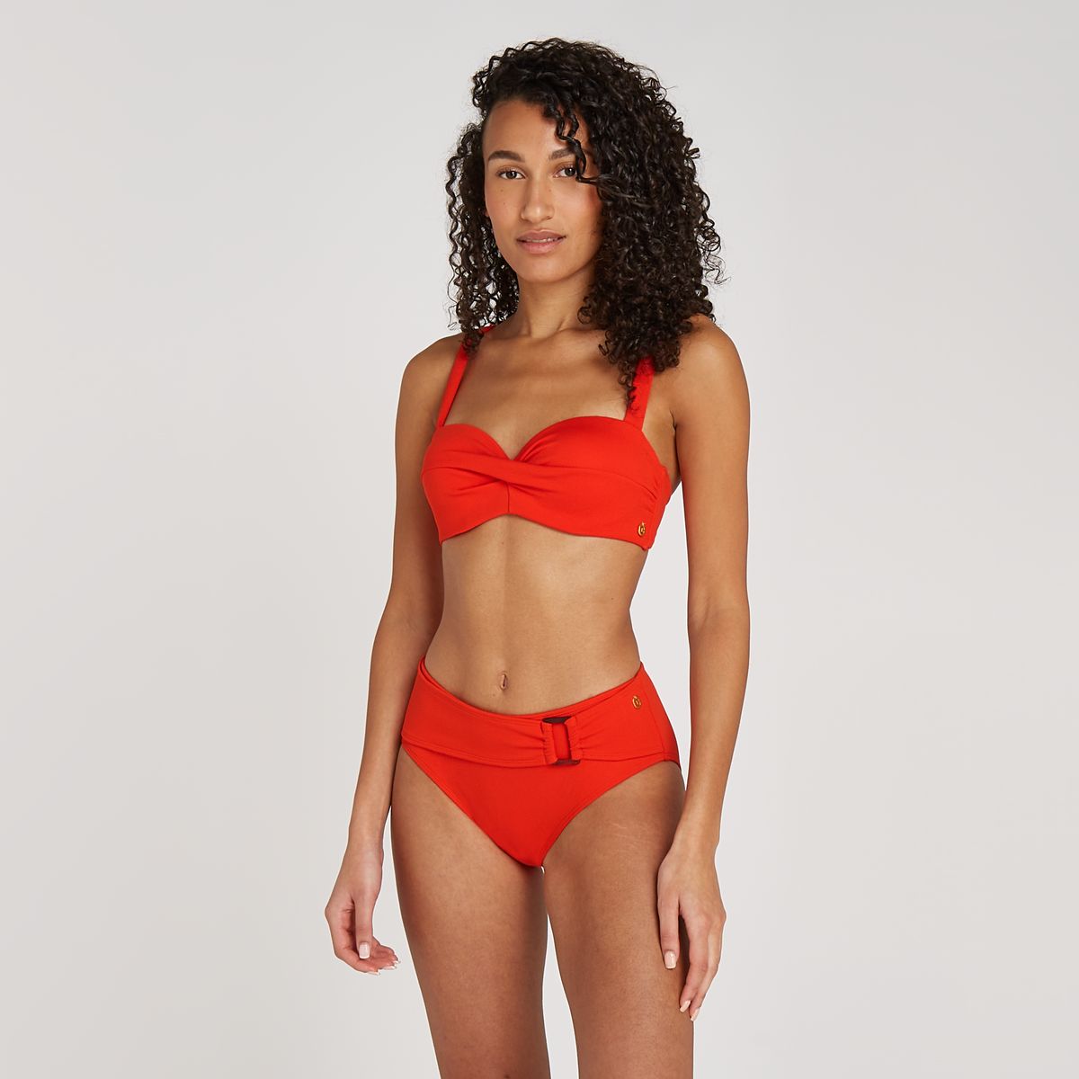 Bikini bottom buckle summer red relief