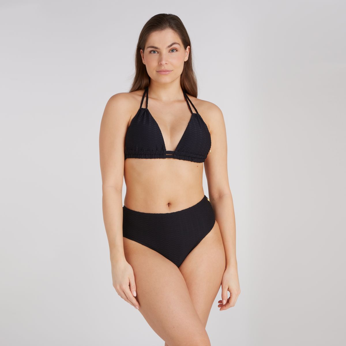 Bikini bottom midi black snake