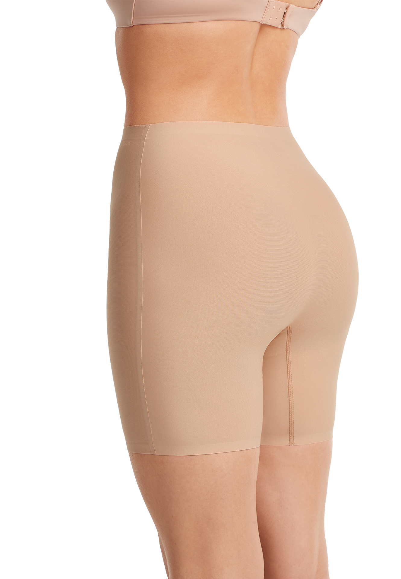 high waist long shorts walnut