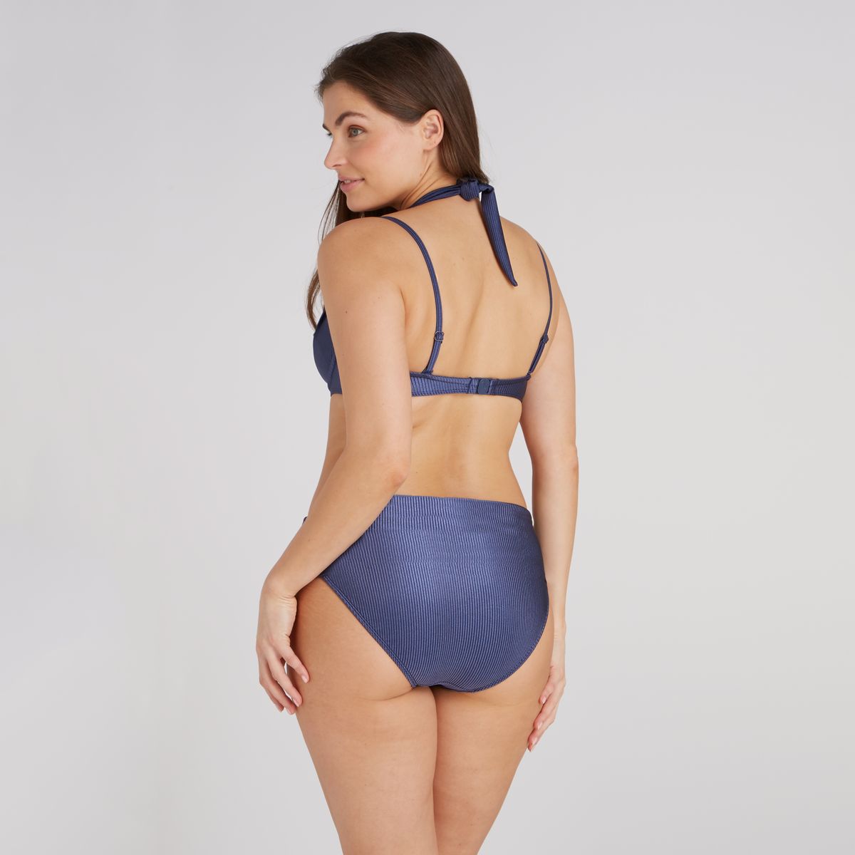 multiway bikini top shiny indigo