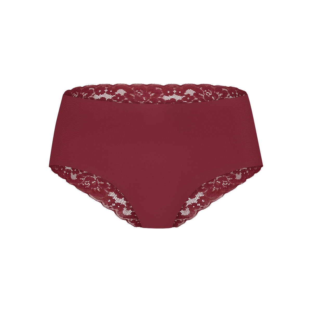 Hipster met kant velvet red 