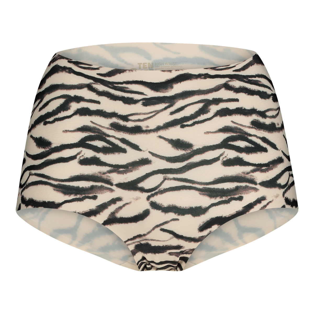 High waist slip zebra mauve