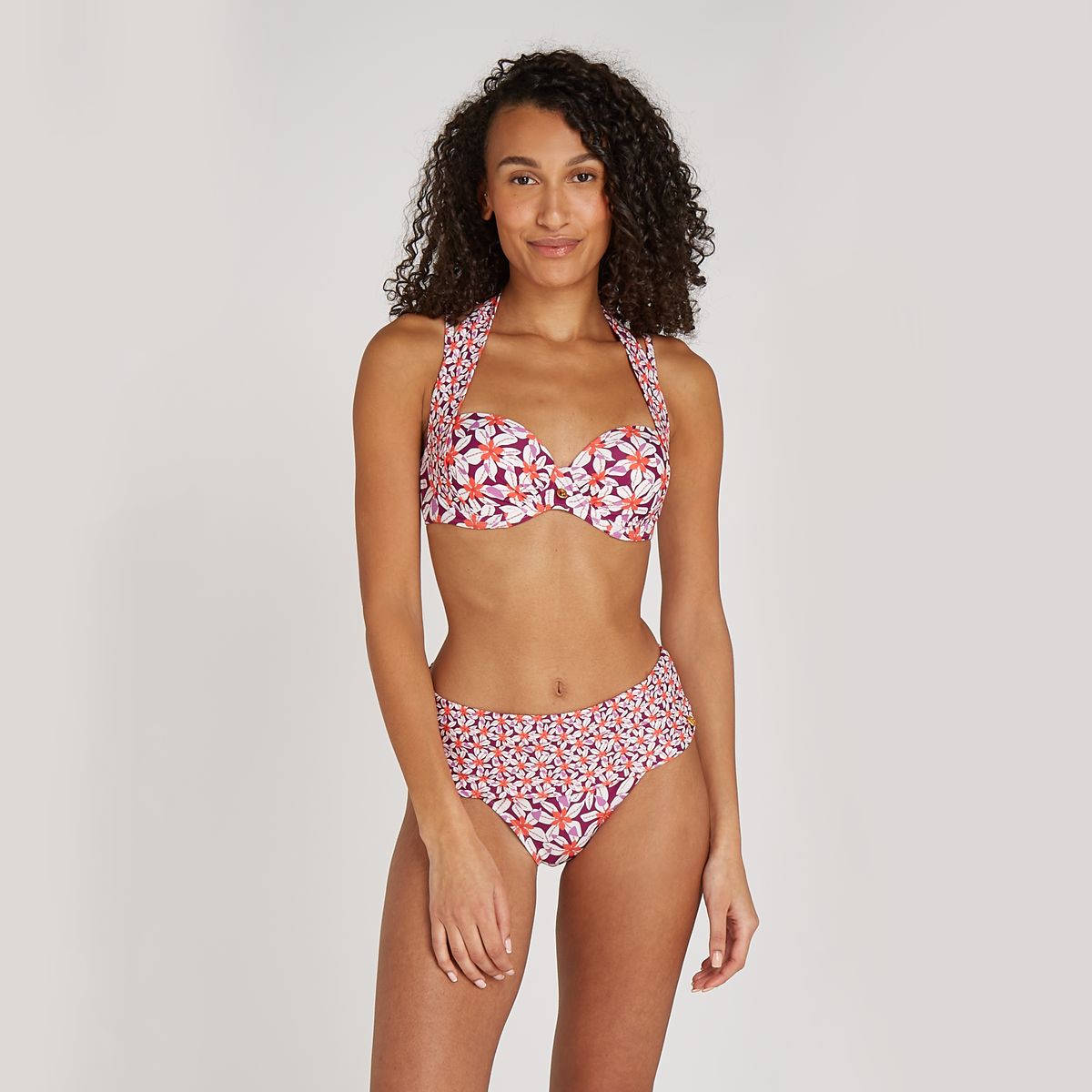 multiway bikini top summer flowers