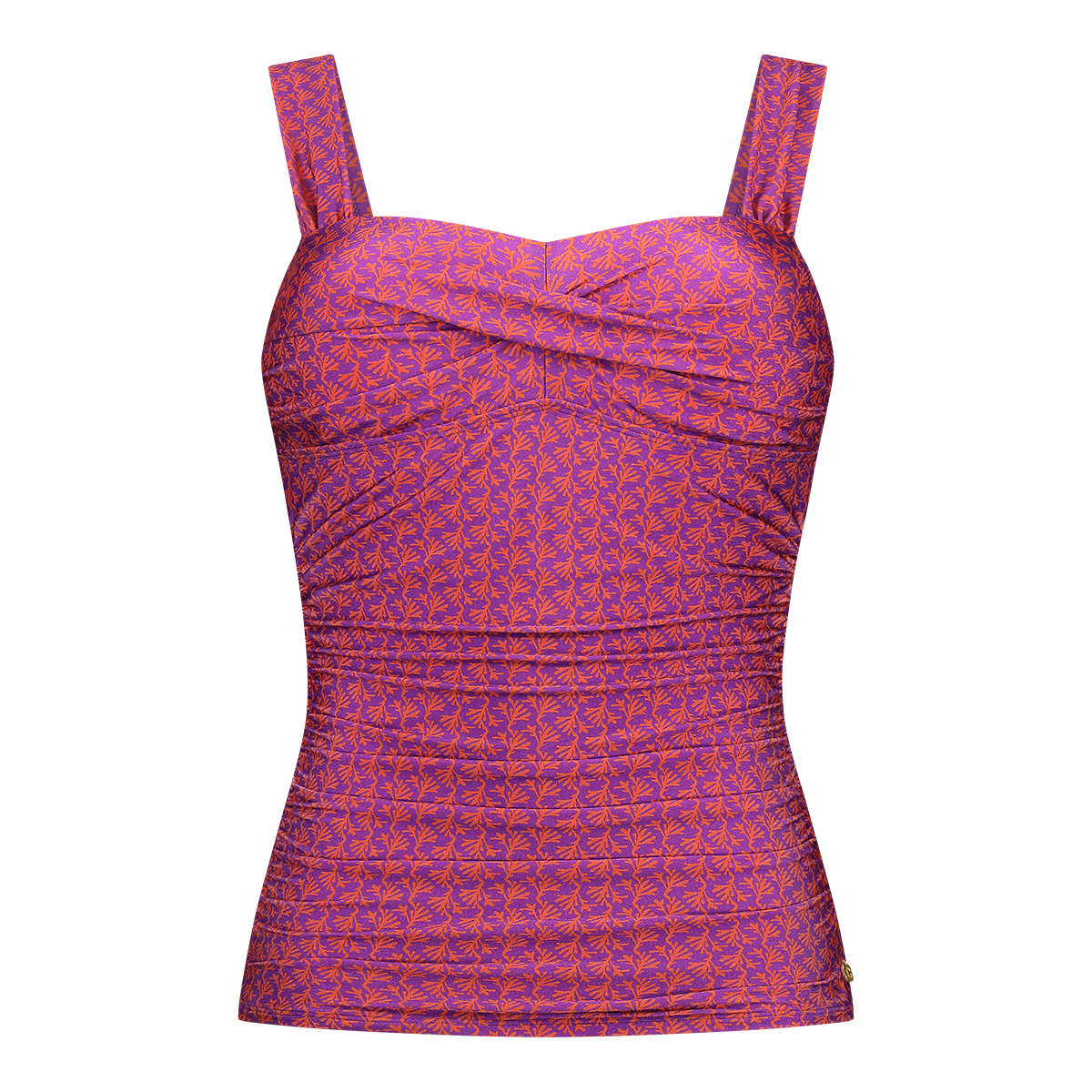 Tankini top twisted coral