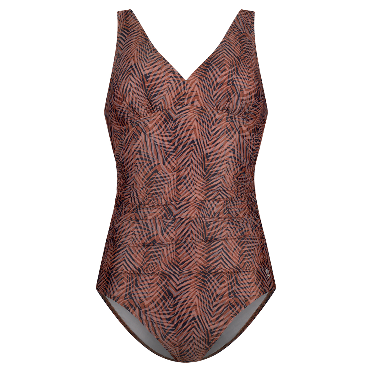 Badpak soft cup shape summer leaves navy