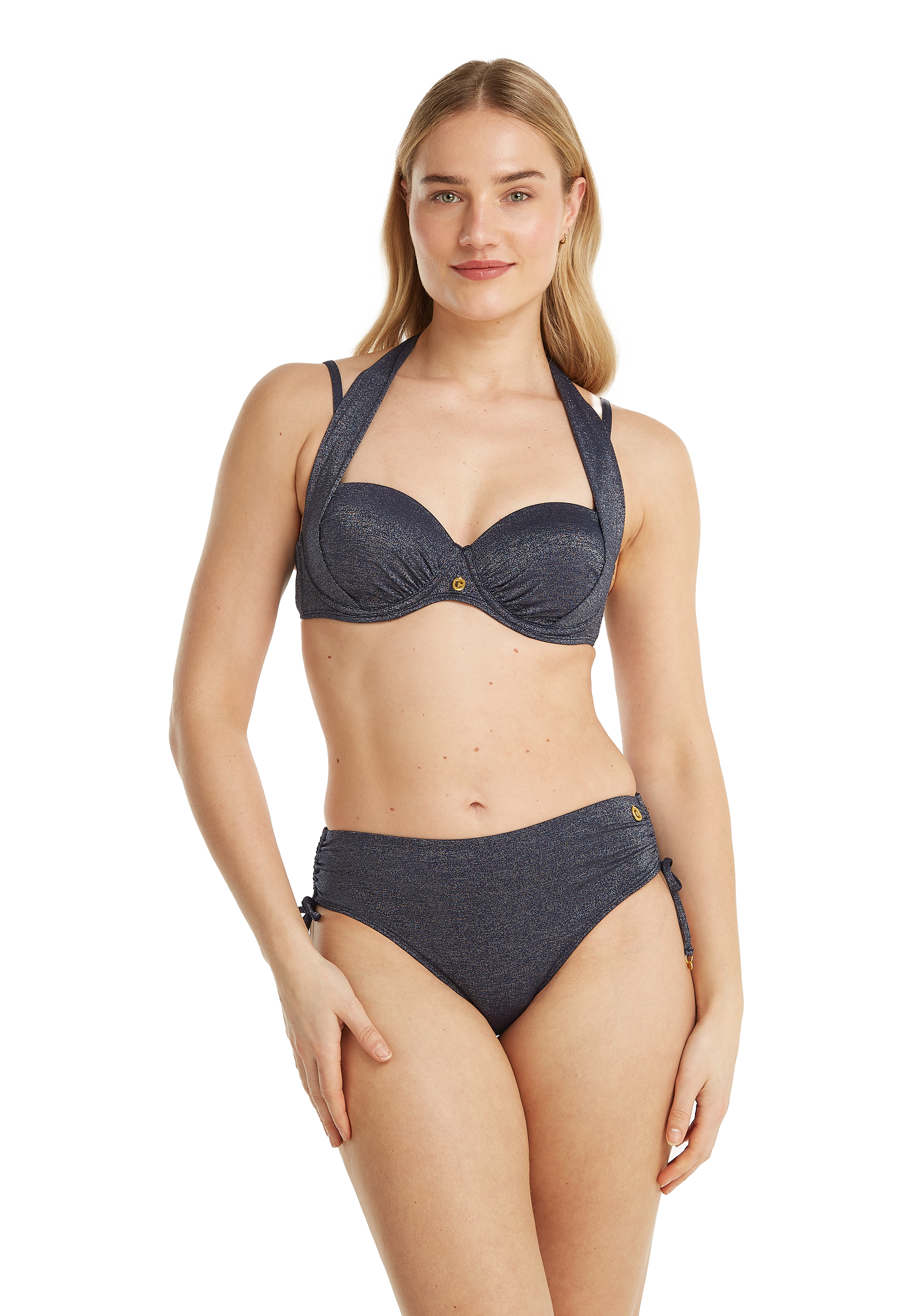 Midi bow bikini bottom royal blue 