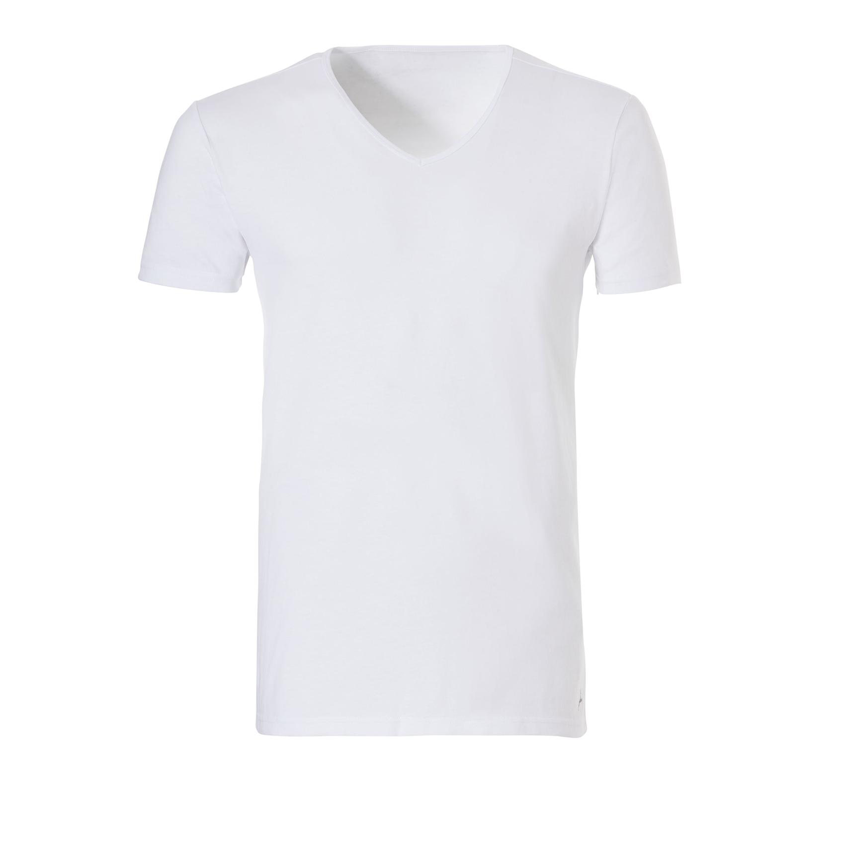 Organic V-neck wit maat S