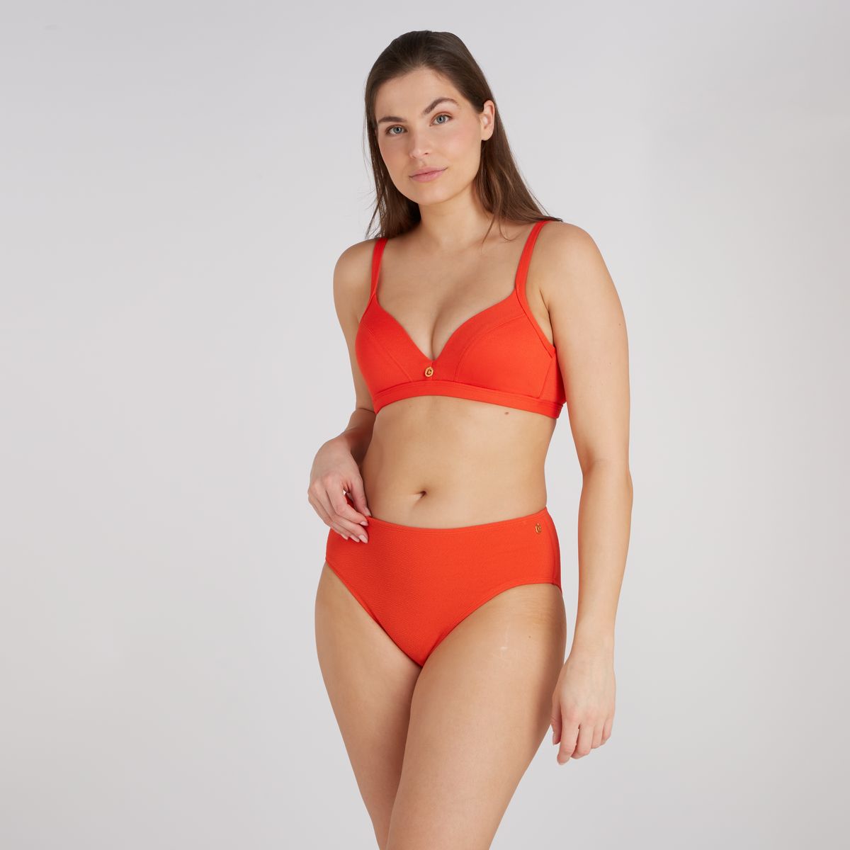 triangle bikini top summer red relief