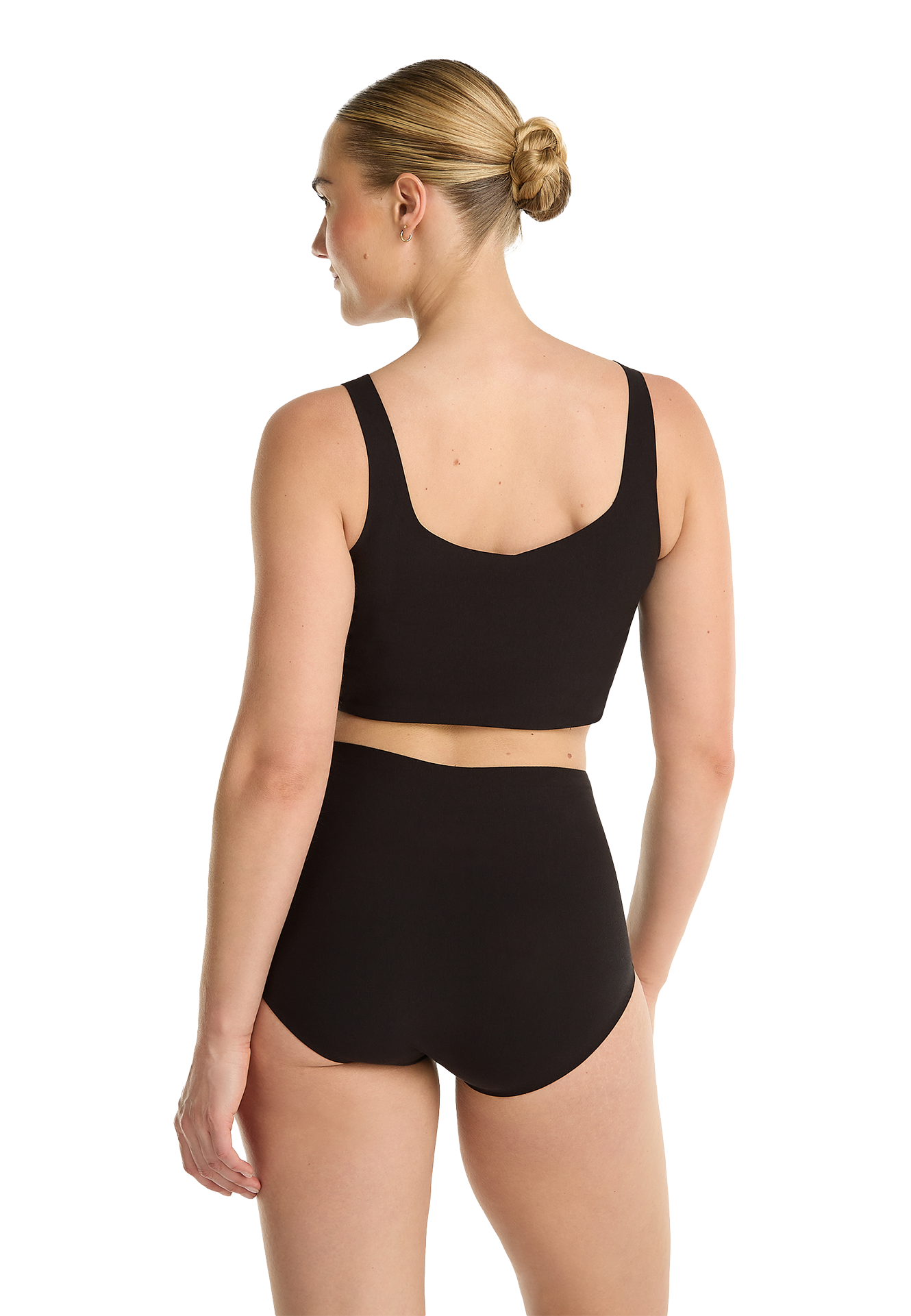 high waist zwart