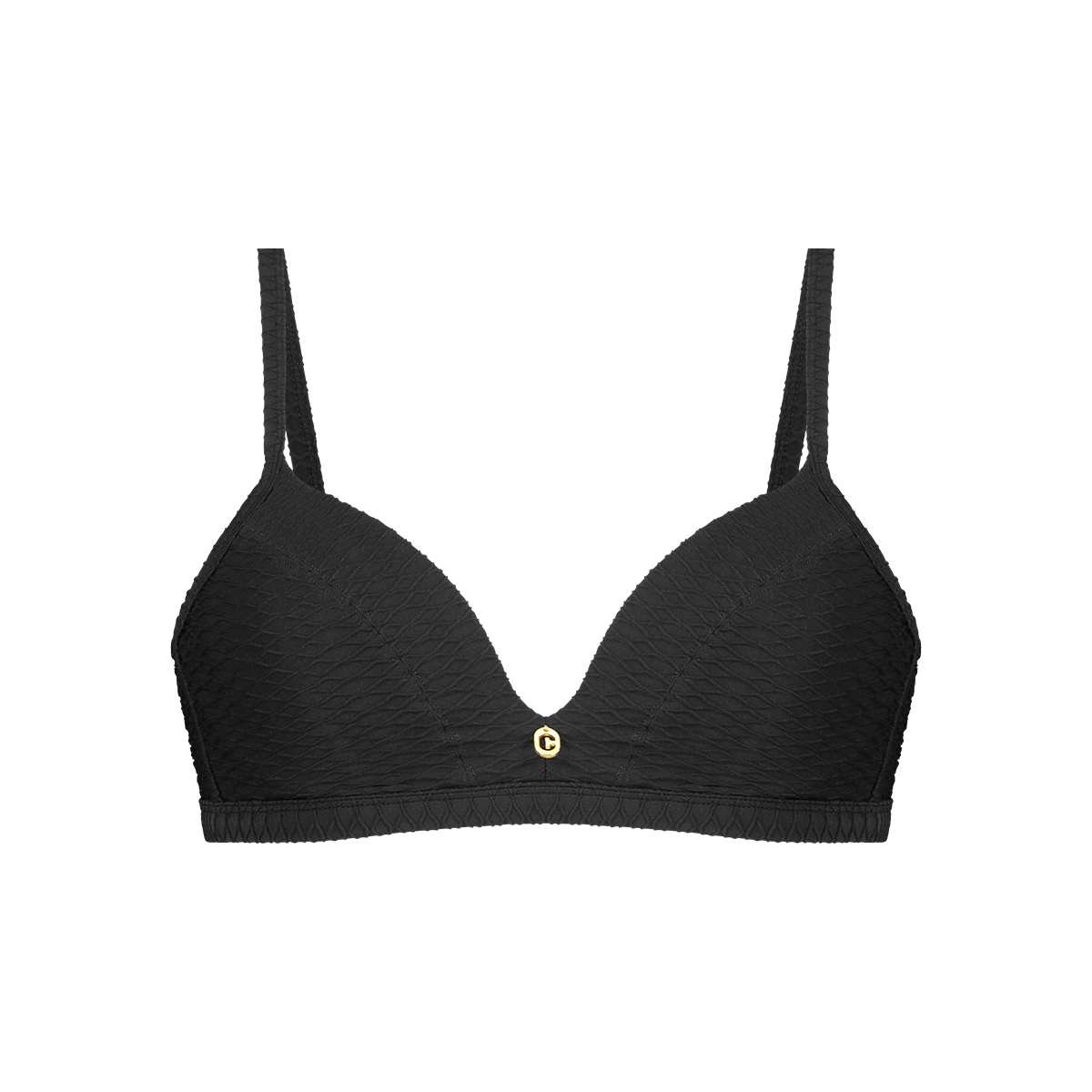 triangle bikini top black snake