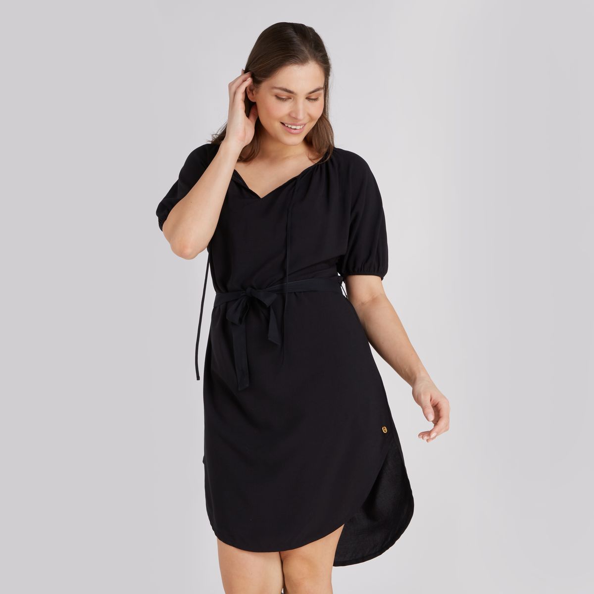 Dress kaftan deep black 