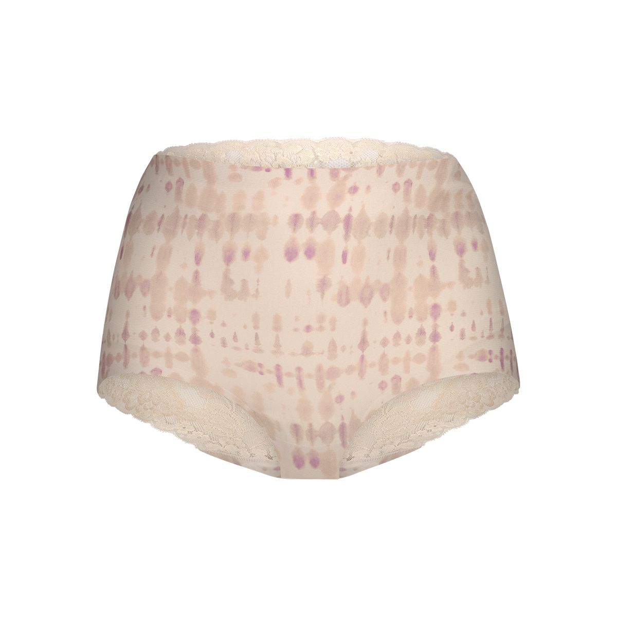 High waist met kant powder blush batik  High waist met kant powder blush batik