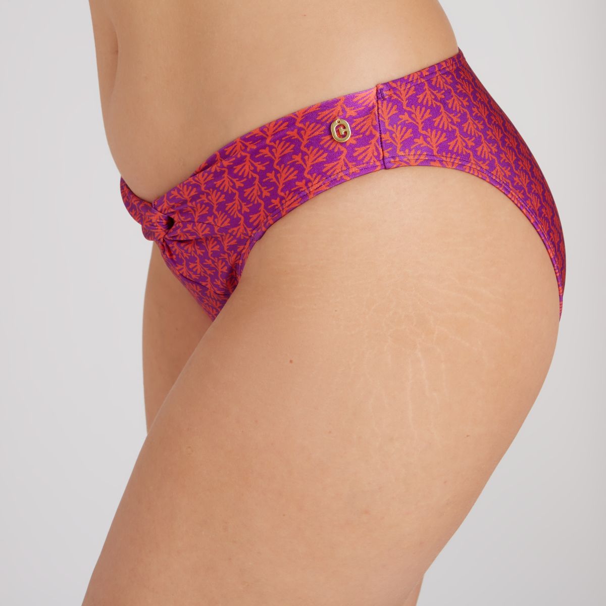 knot bikini bottom coral