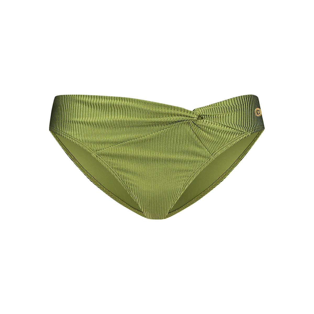 knot bikini bottom shiny green