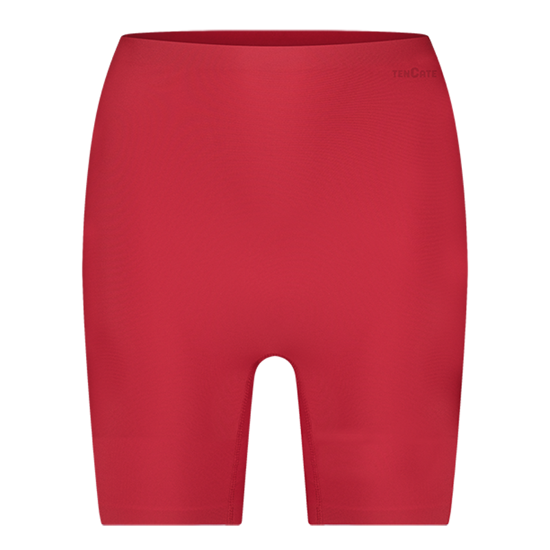 high waist long shorts rood