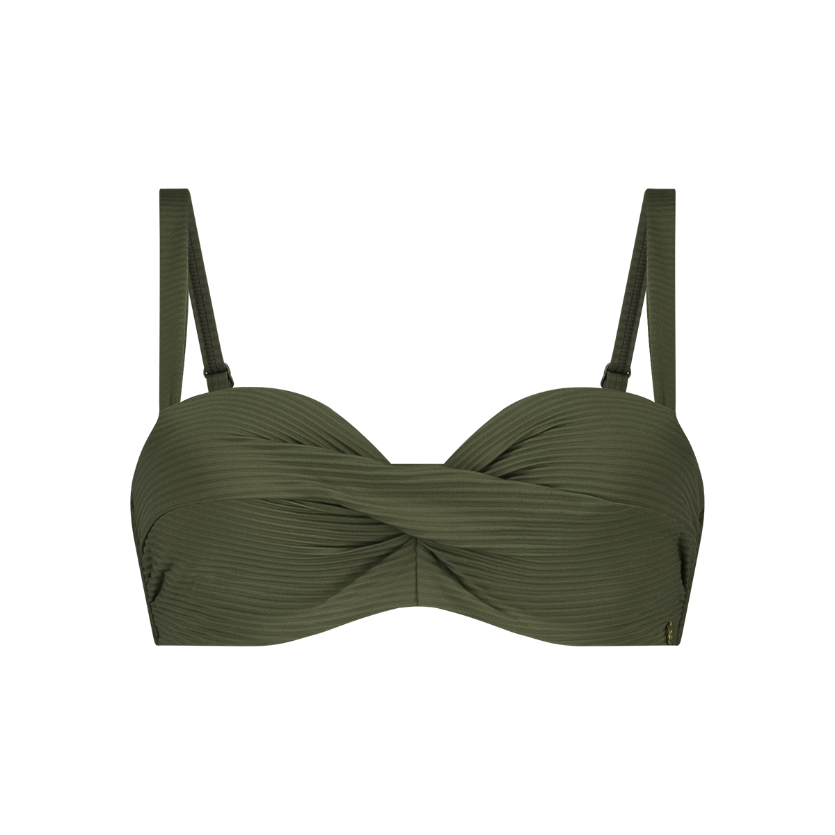 Twisted bikini top deep olive 