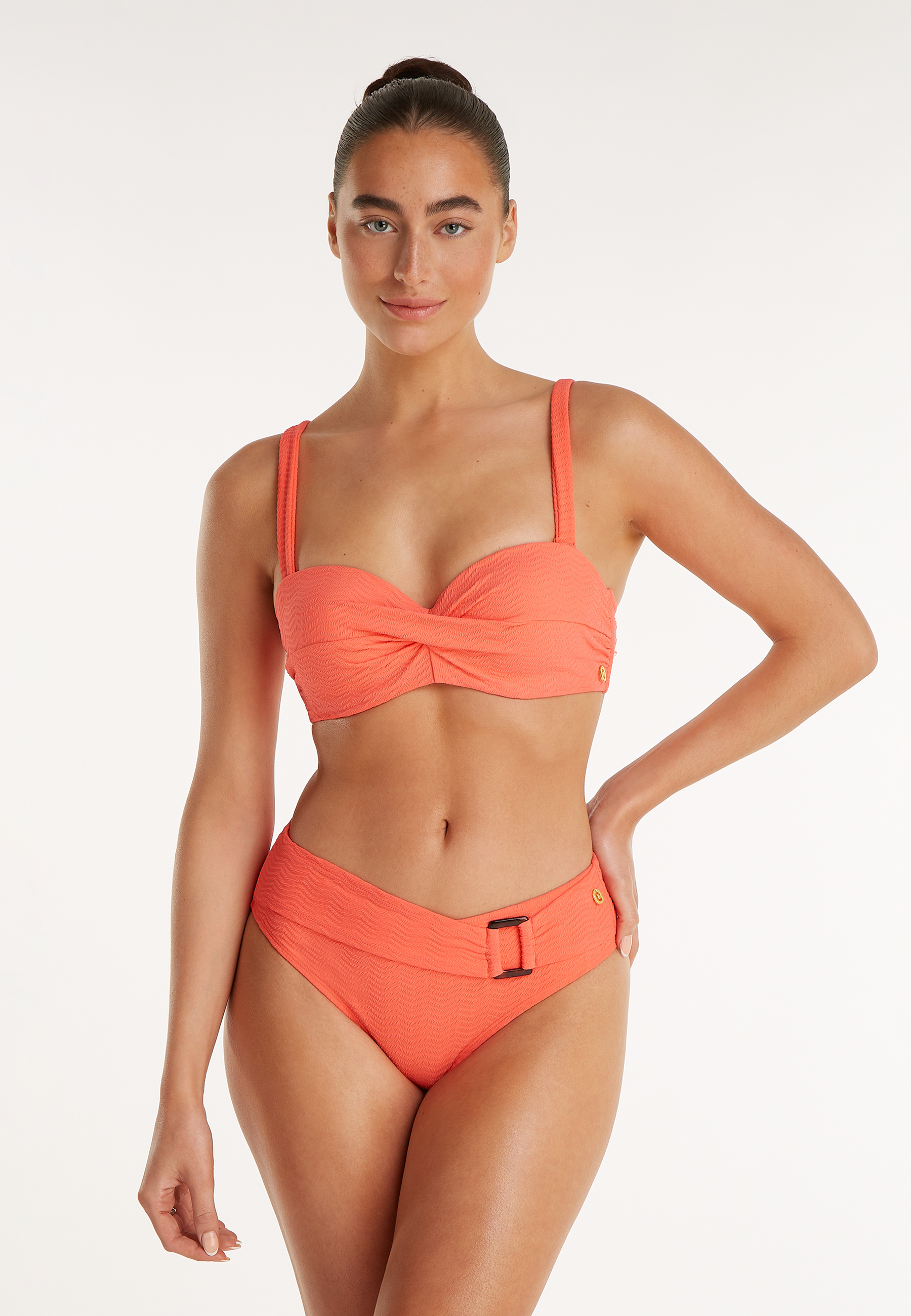 Buckle bikini bottom sunset neon 