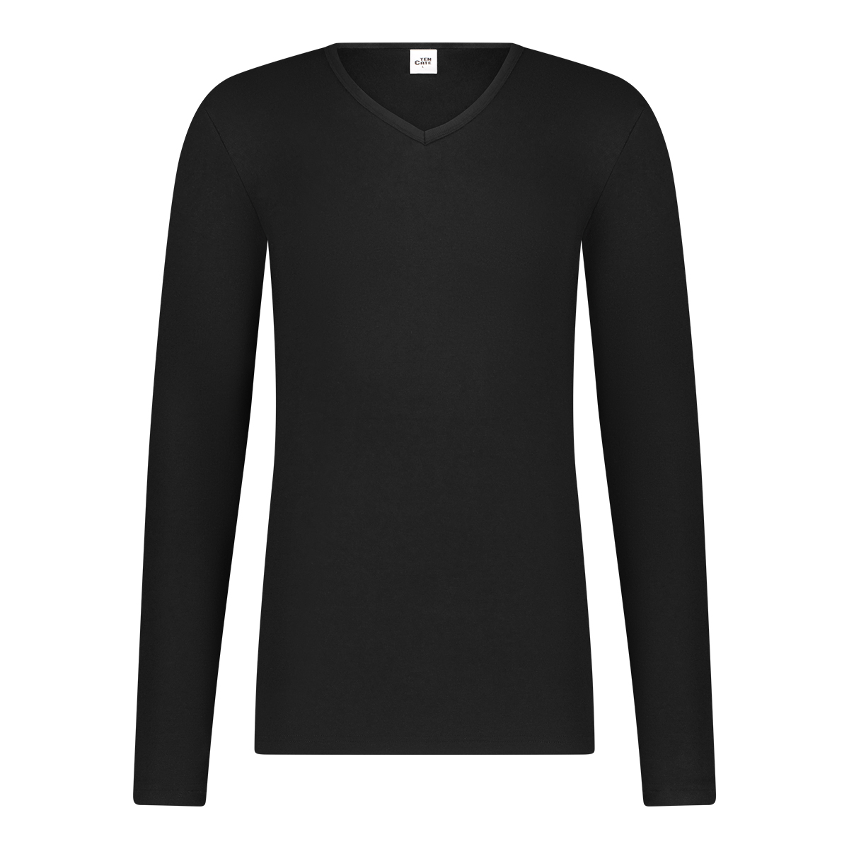 Thermo t-shirt lange mouwen v-hals zwart