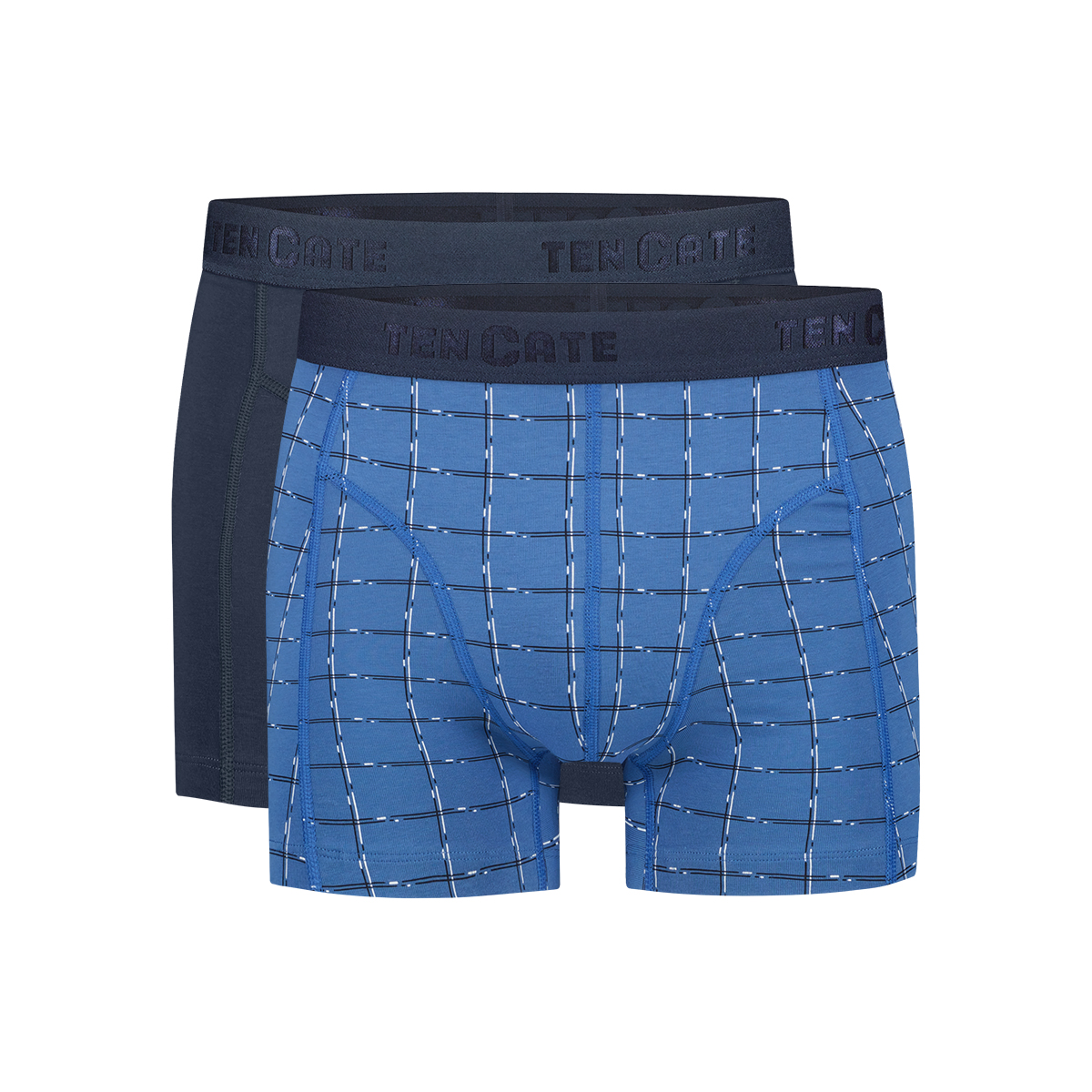 shorts check blue 2 pack maat L