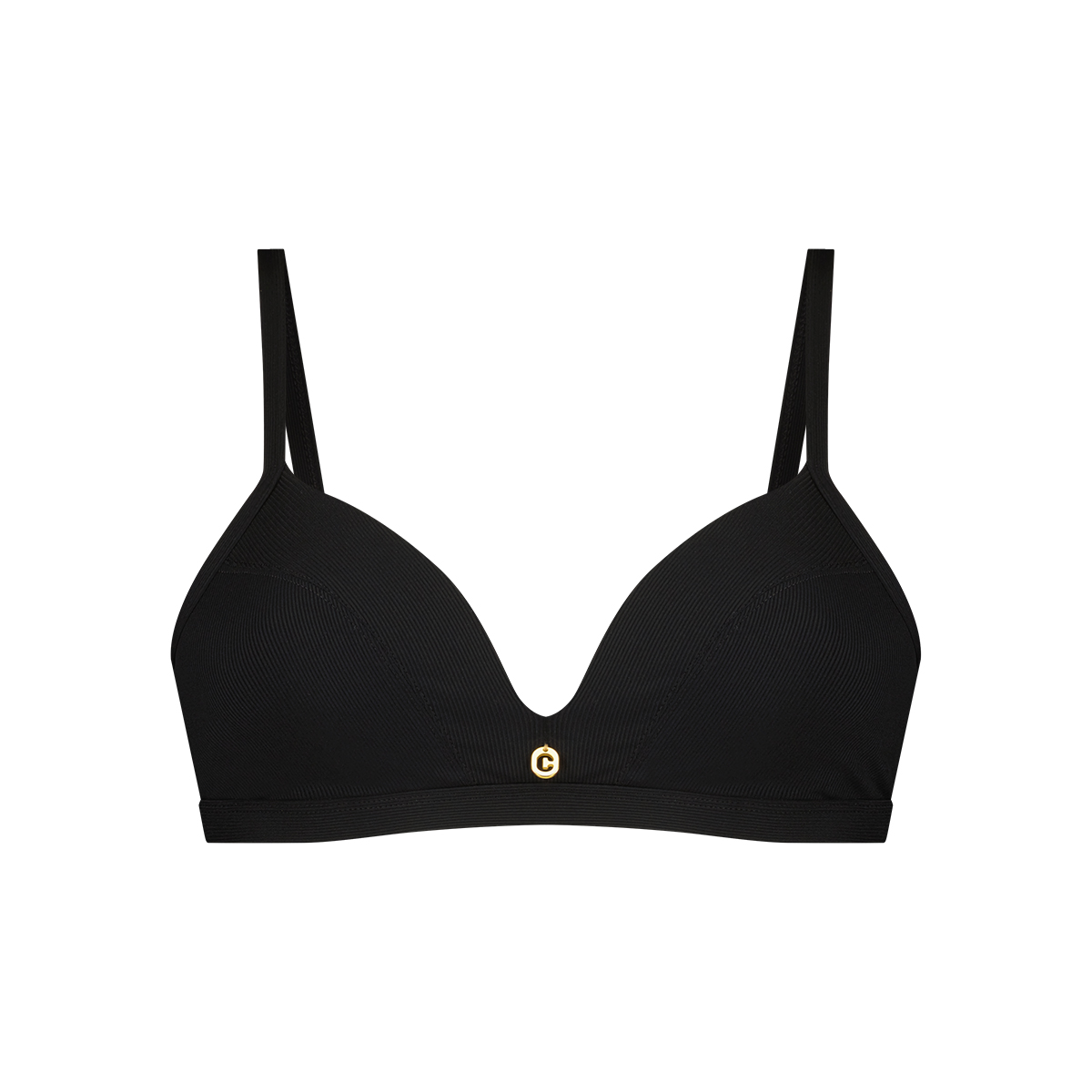 triangle bikinitop black rib maat 38B - 75B