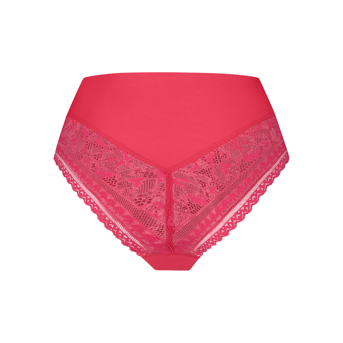 high waist brazilian met kant rasberry