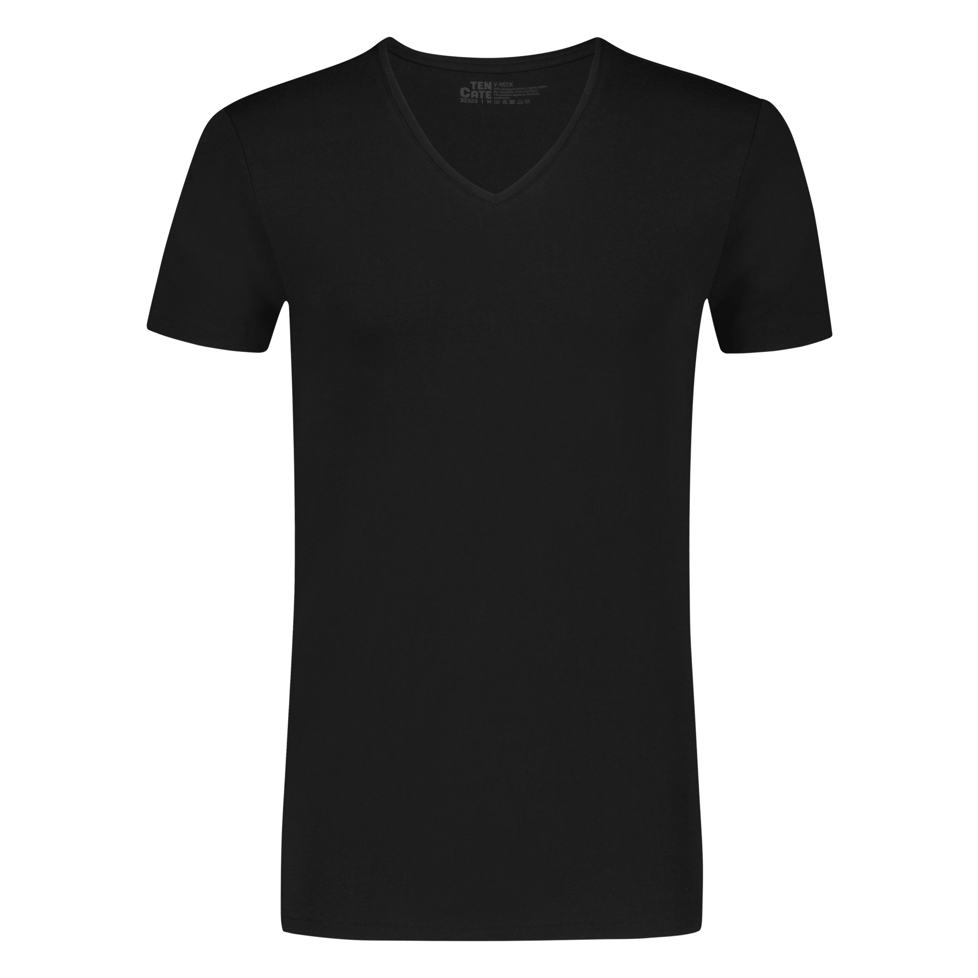 T-shirt v-hals zwart 2 pack