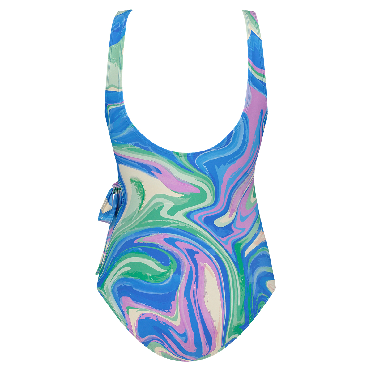 swimsuit v-neck swirl 