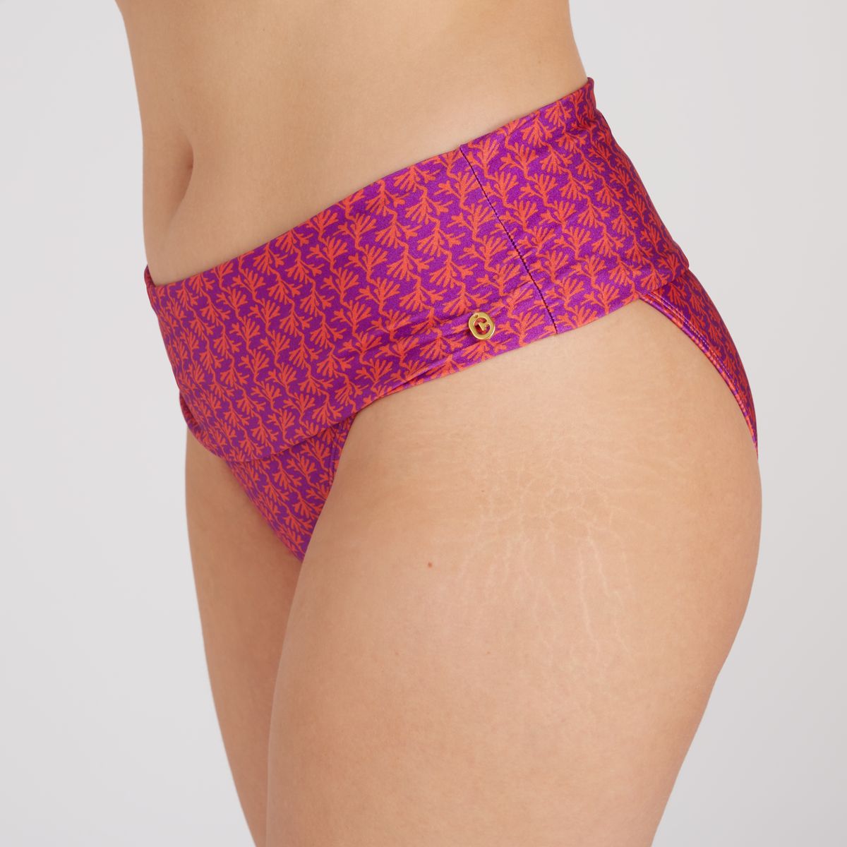 Flipover bikini bottom coral