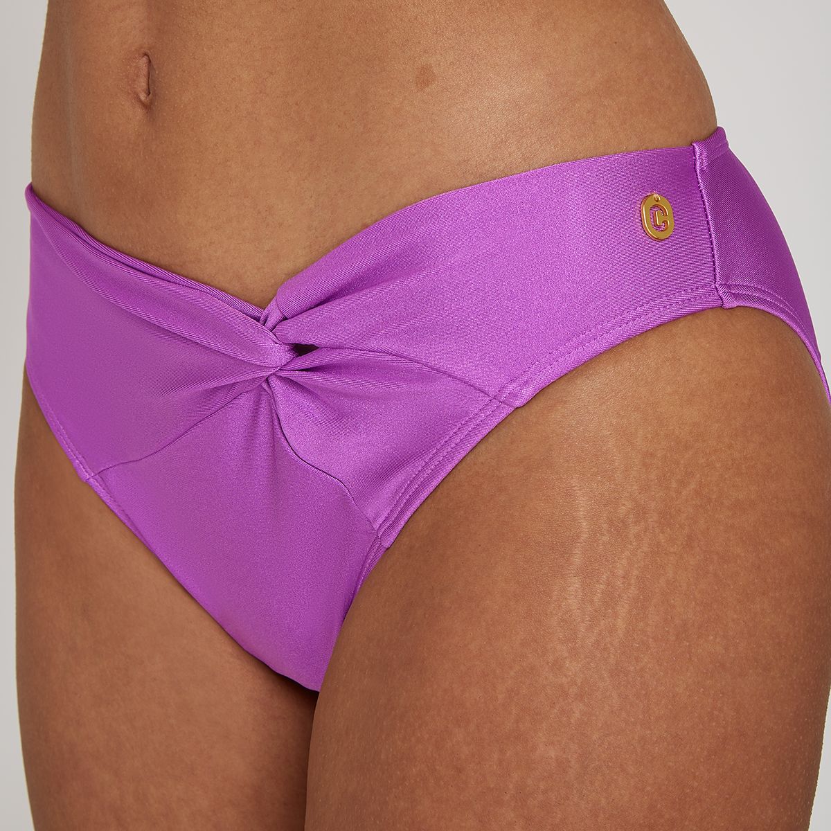 knot bikini bottom shiny lilac