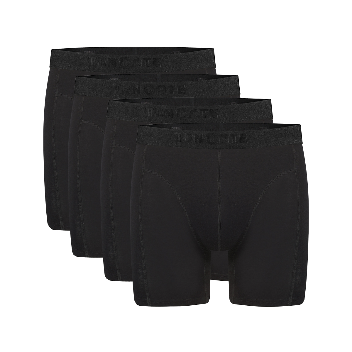 Long shorts zwart 4 pack
