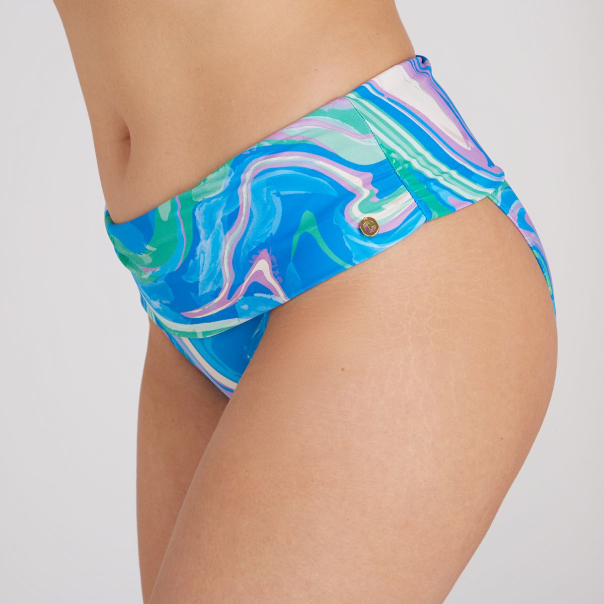 Flipover bikini bottom swirl