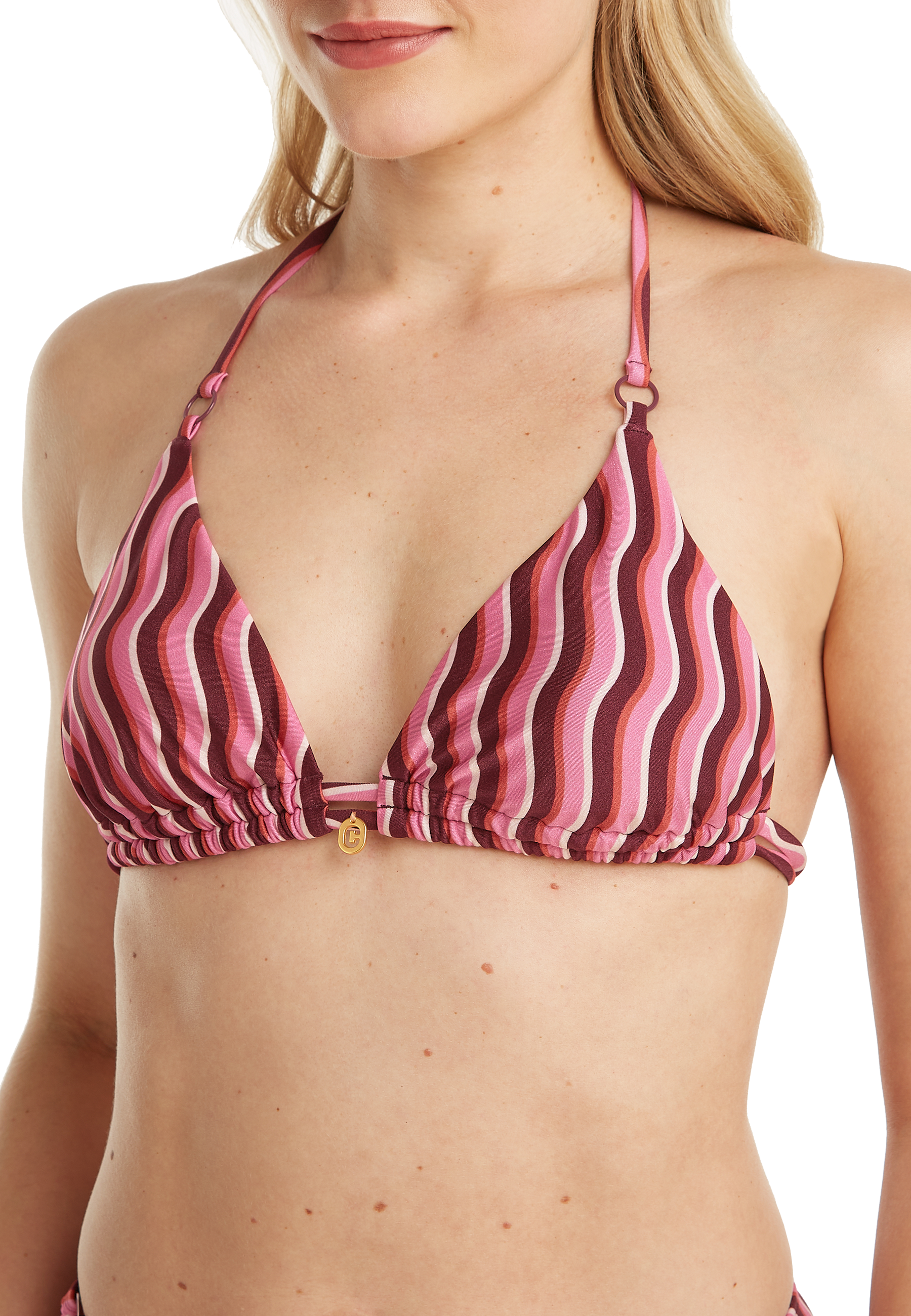 Triangle removable padding bikini groovy wave 