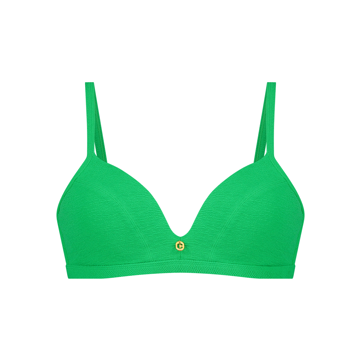 triangle bikinitop bright green relief maat 36D (70D)