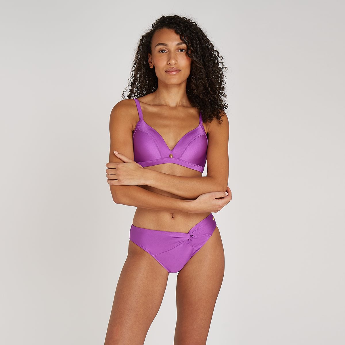 knot bikini bottom shiny lilac