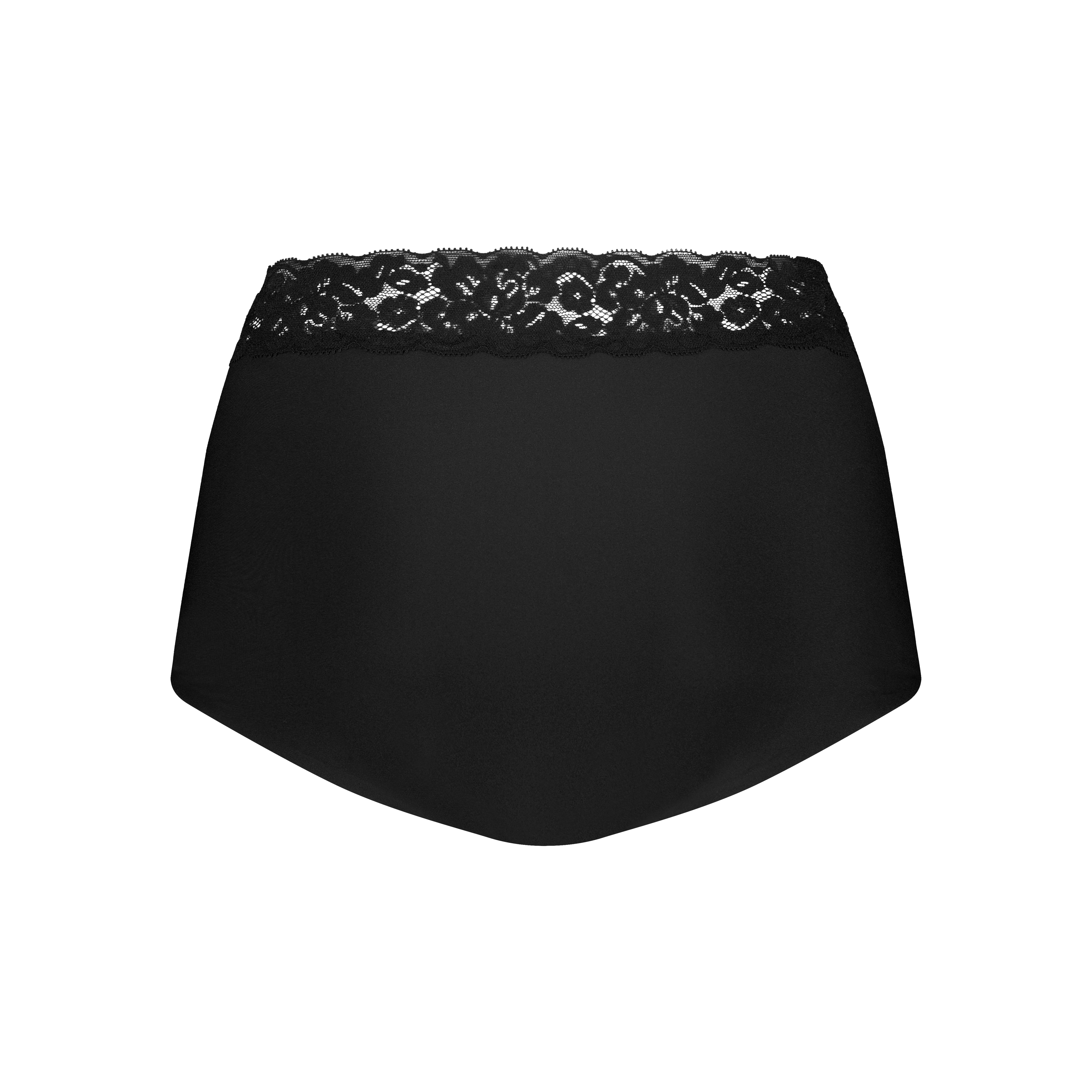 High waist met kant zwart High waist met kant zwart