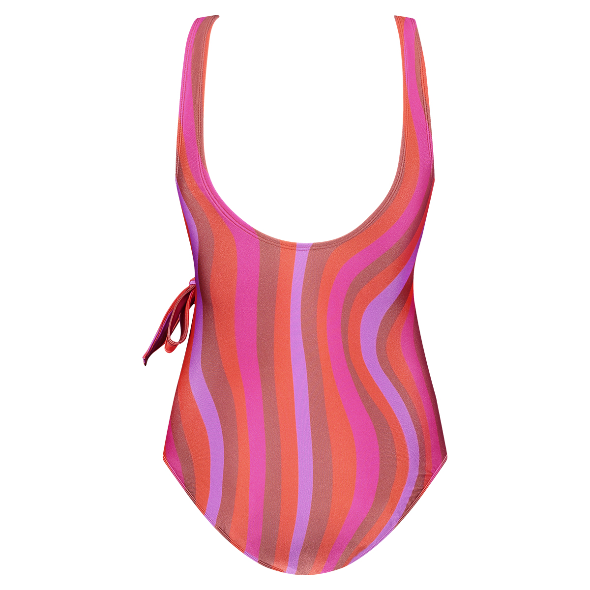 swimsuit v-neck shiny wave