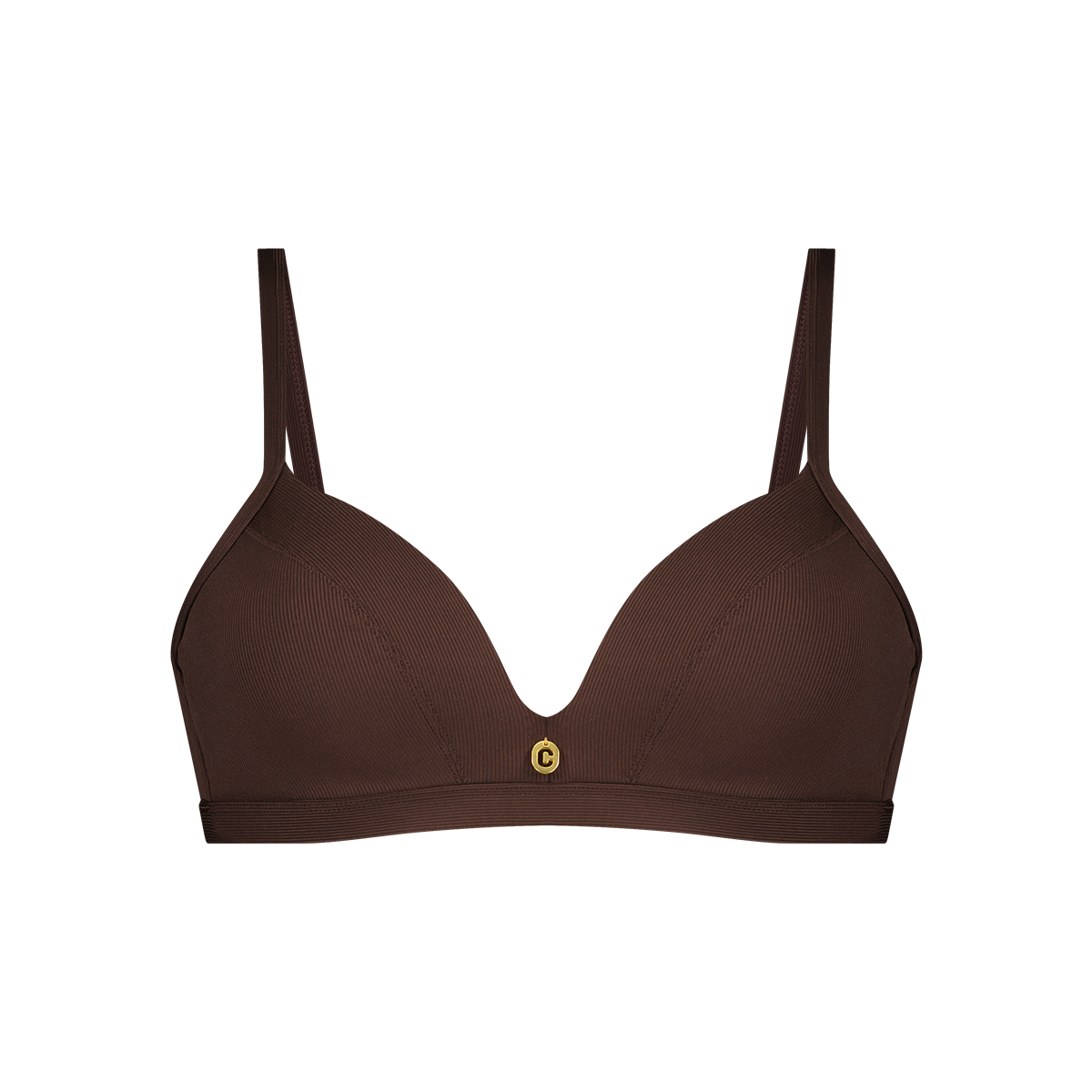 triangle bikinitop chocolate rib maat 40C - 80C