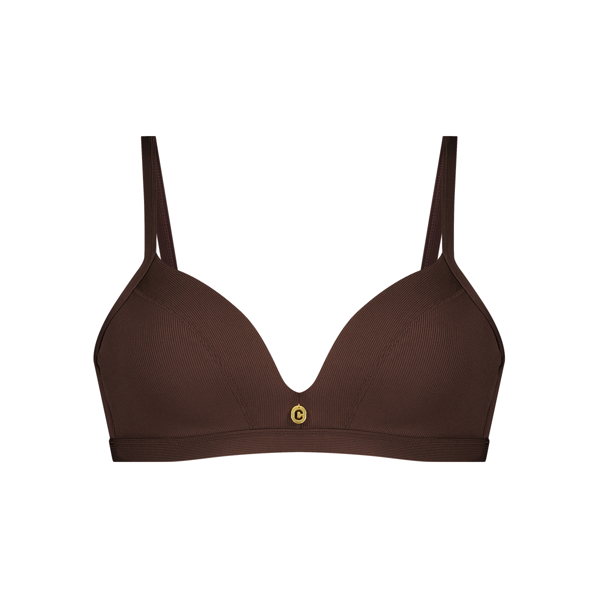 triangle bikinitop chocolate rib maat 42C - 85C