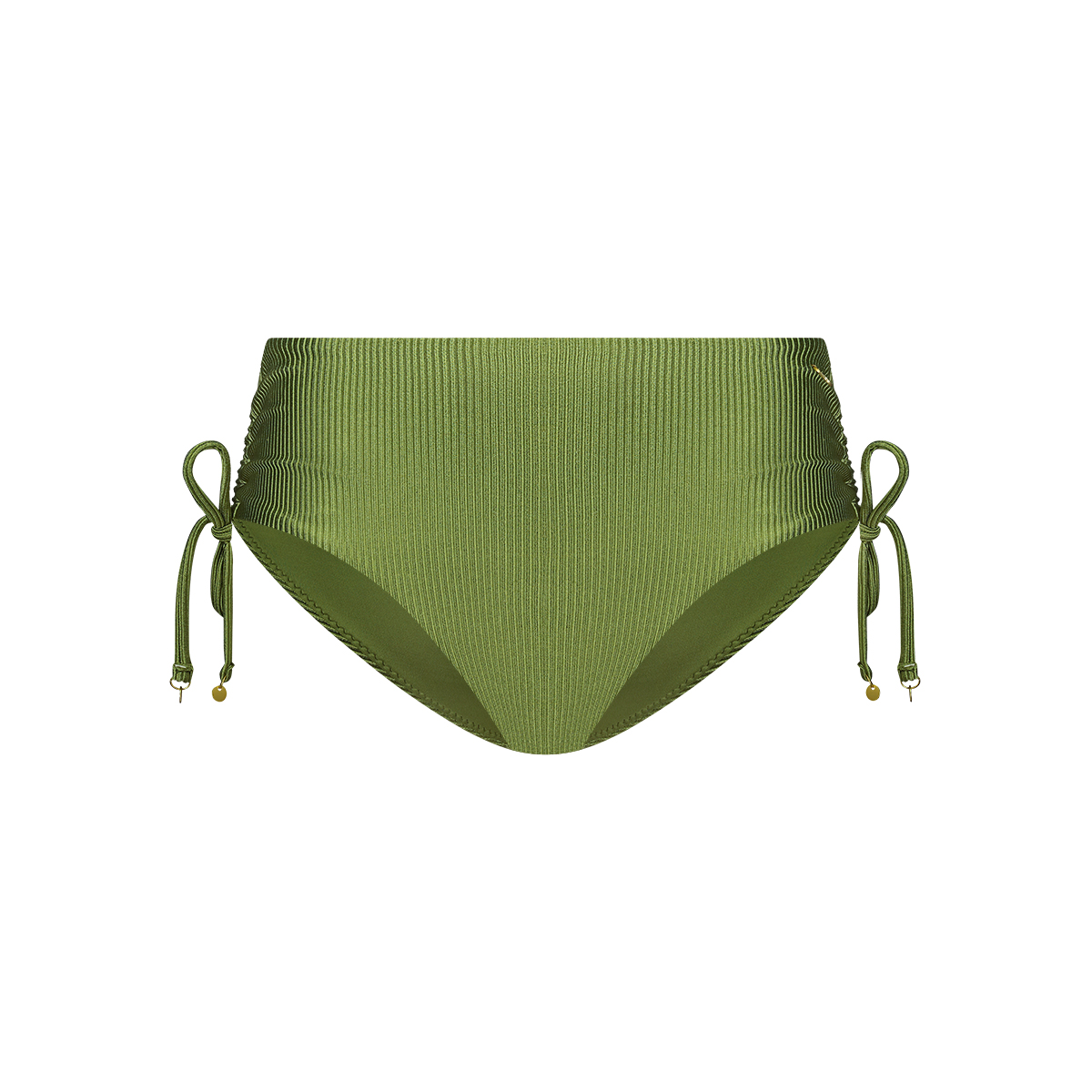 Bikini bottom midi bow shiny green