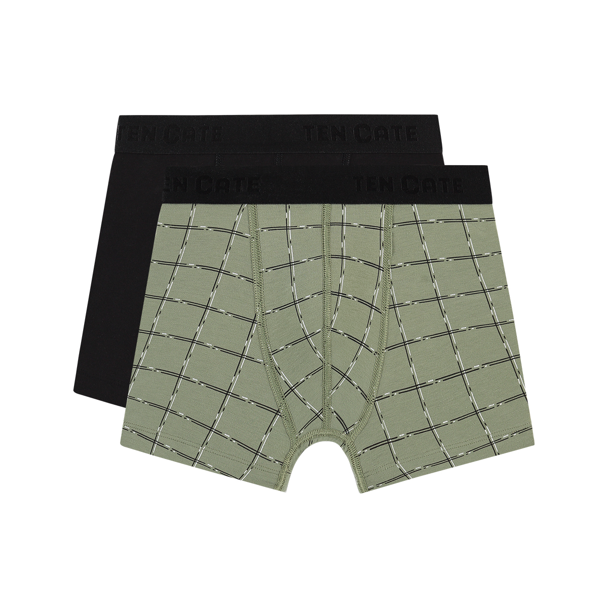 shorts check green 2 pack maat 158/164