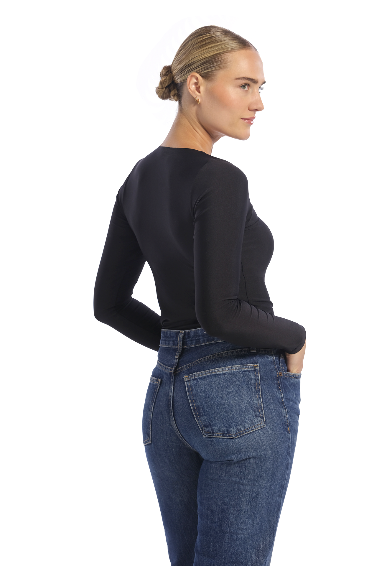 Shirt met lange mouw zwart 