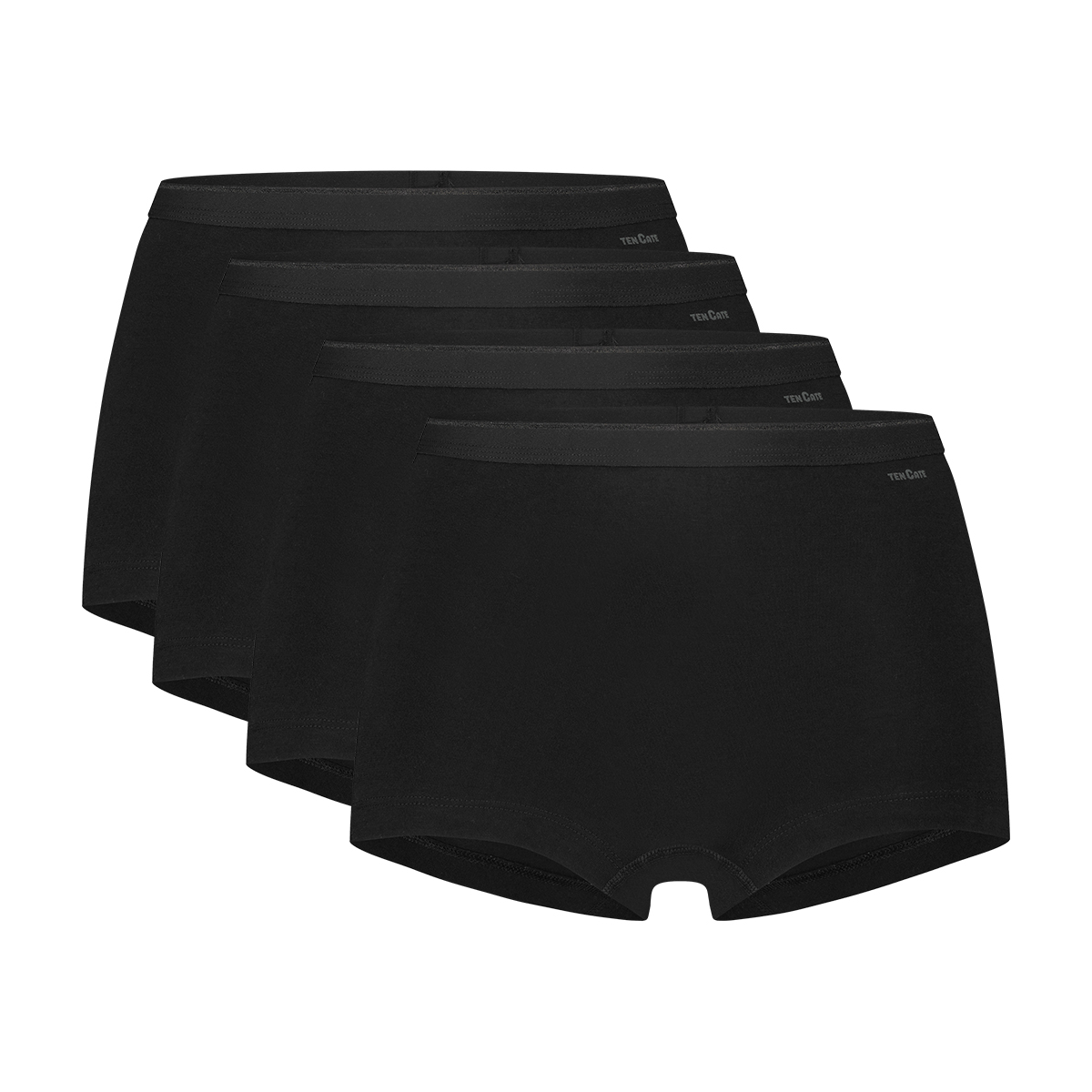 ten Cate Basics shorts zwart 4 pack voor Dames | Maat XL