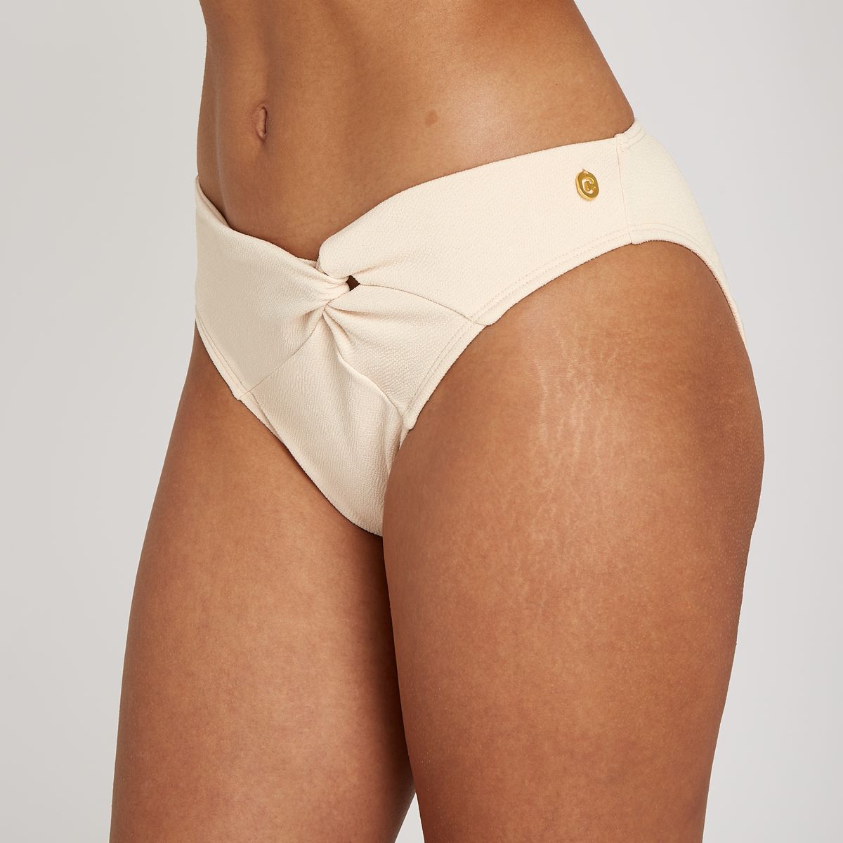 knot bikini bottom off white relief