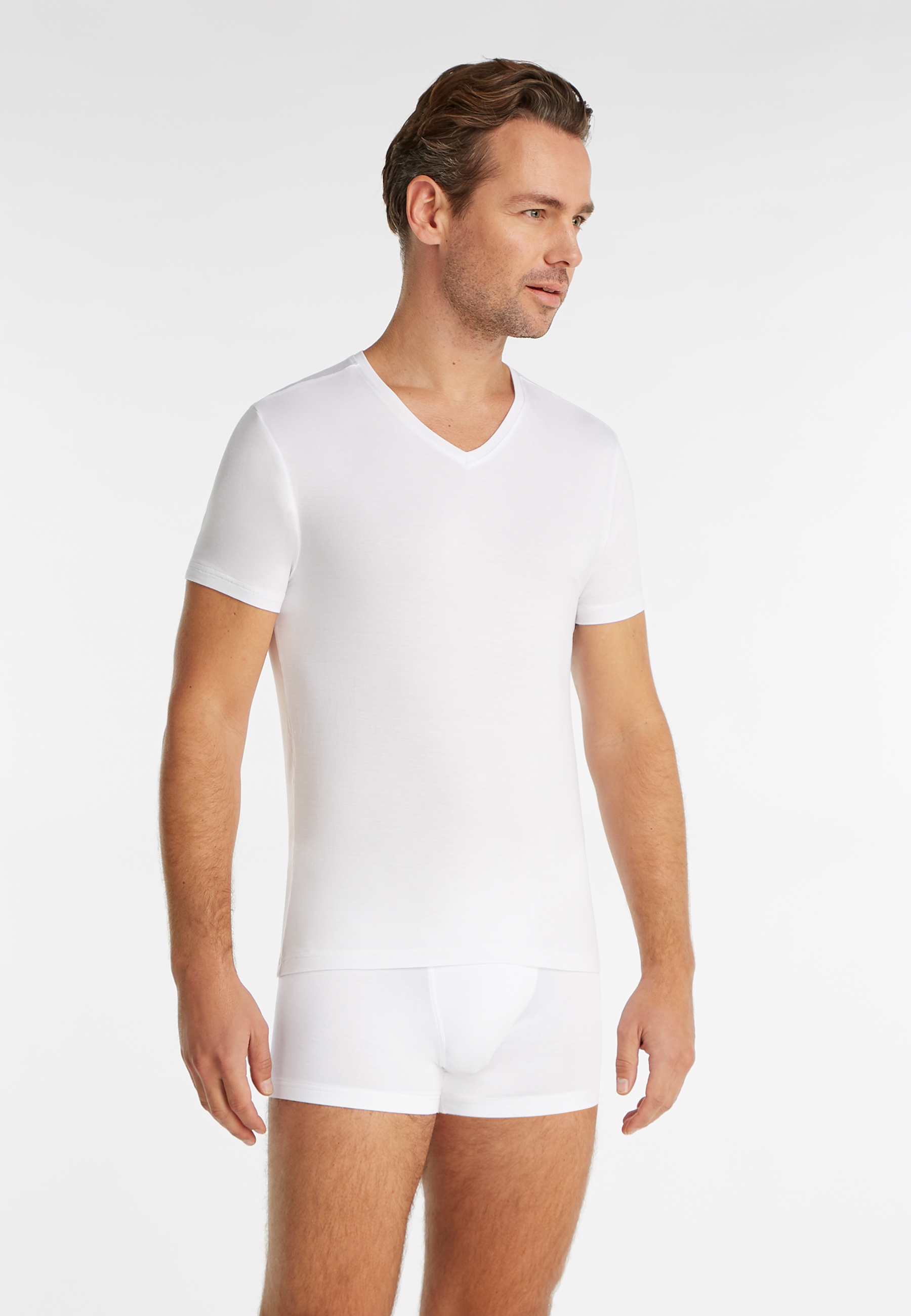 V-neck t-shirt wit 