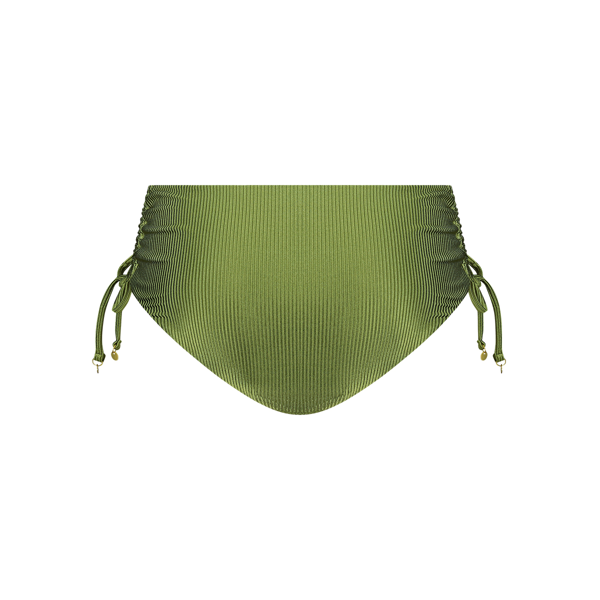 Bikini bottom midi bow shiny green