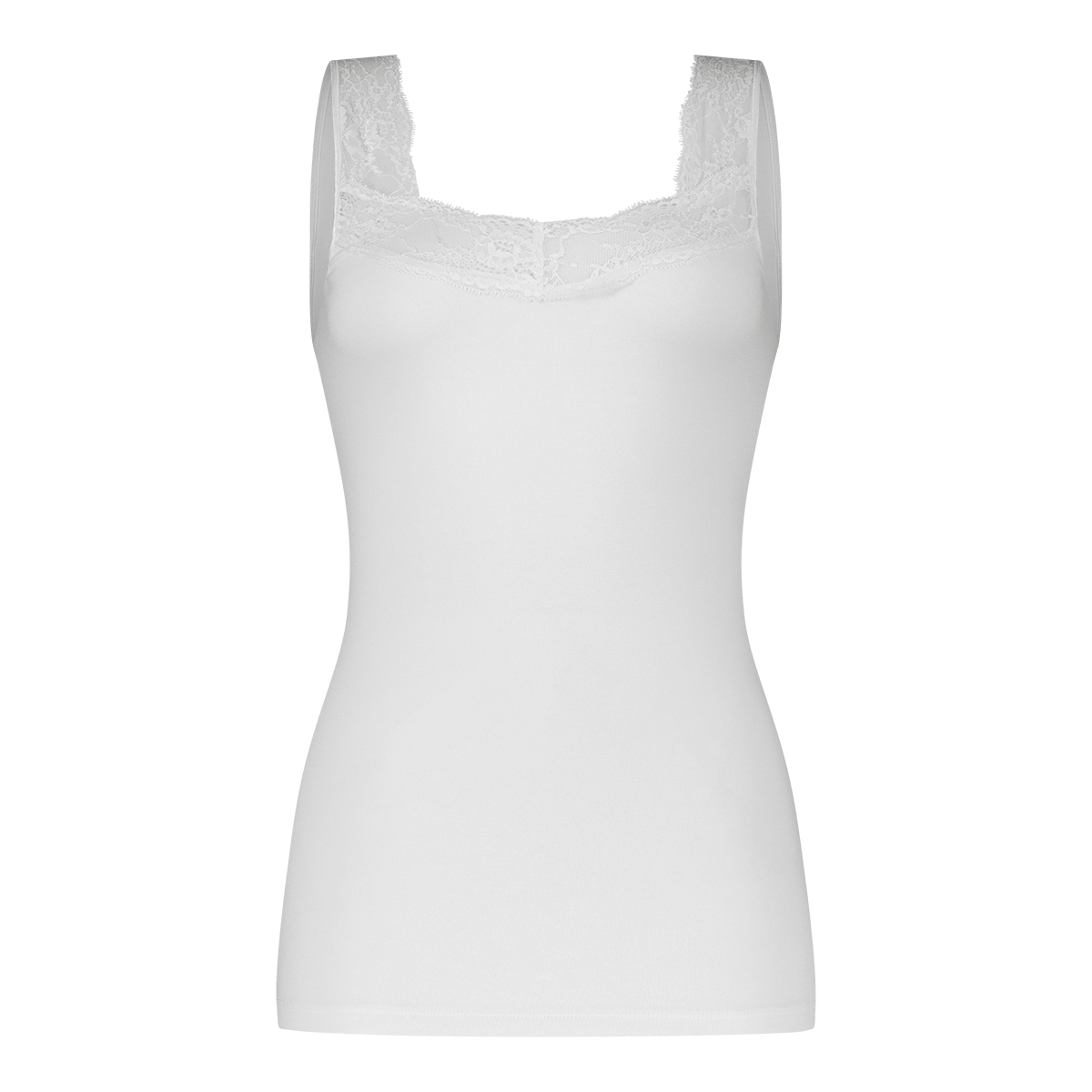 singlet met kant wit